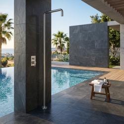 Waterevolution Flow douchezuil met mengknop RVS T146EIE